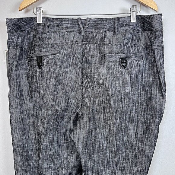 Larry Levine Pants Stretch Black Glen Plaid Zip Fly Pockets Women's Size 18W - Picture 3 of 13